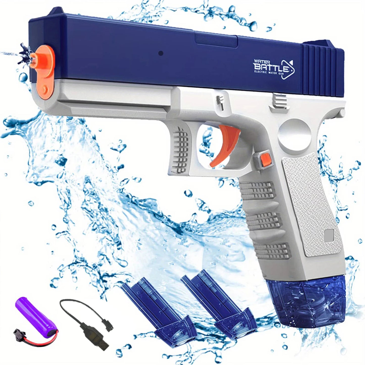 Pistola Ad Acqua Elettrica Unilabo M416 - Alimentata a Batteria Con Attacco Esterno per Bottiglia D'Acqua - Perfetta per Divertimento All'Aria Aperta per Bambini E Adulti