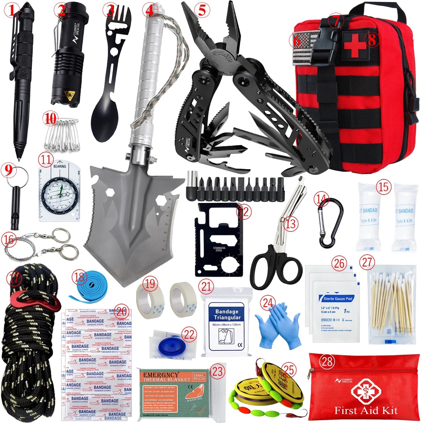 TACTICAL FIRST AID KIT – COMPLETE OUTDOOR SURVIVAL IFAK WITH MOLLE BAG FOR HIKING, CAMPING, EDC & EMERGENCY USE