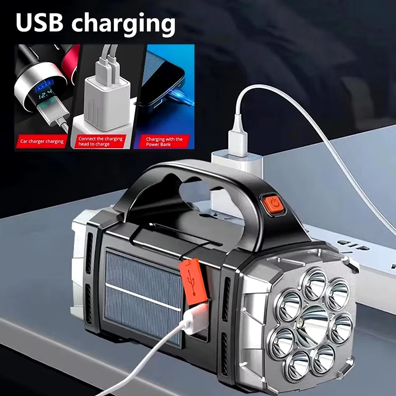 Portable USB Rechargeable Solar LED Torch