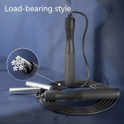 WIRE ROPE SPEED JUMP ROPE – ADJUSTABLE TRAINING ROPE FOR FITNESS, BOXING & CARDIO WORKOUTS
