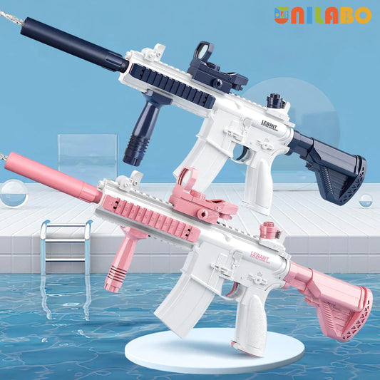 Pistola Ad Acqua Elettrica Unilabo M416 - Alimentata a Batteria Con Attacco Esterno per Bottiglia D'Acqua - Perfetta per Divertimento All'Aria Aperta per Bambini E Adulti