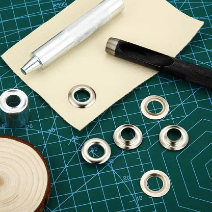 100 Sets Grommet Kit, Size 6/10/12/14Mm, with 3 Eyelet Stamping Tools, for Repairing Canvas, Waterproof Cloth, Shoes, Clothing.