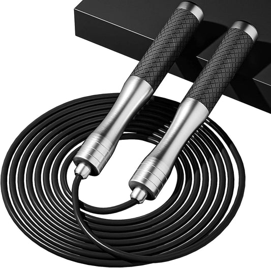 WIRE ROPE SPEED JUMP ROPE – ADJUSTABLE TRAINING ROPE FOR FITNESS, BOXING & CARDIO WORKOUTS